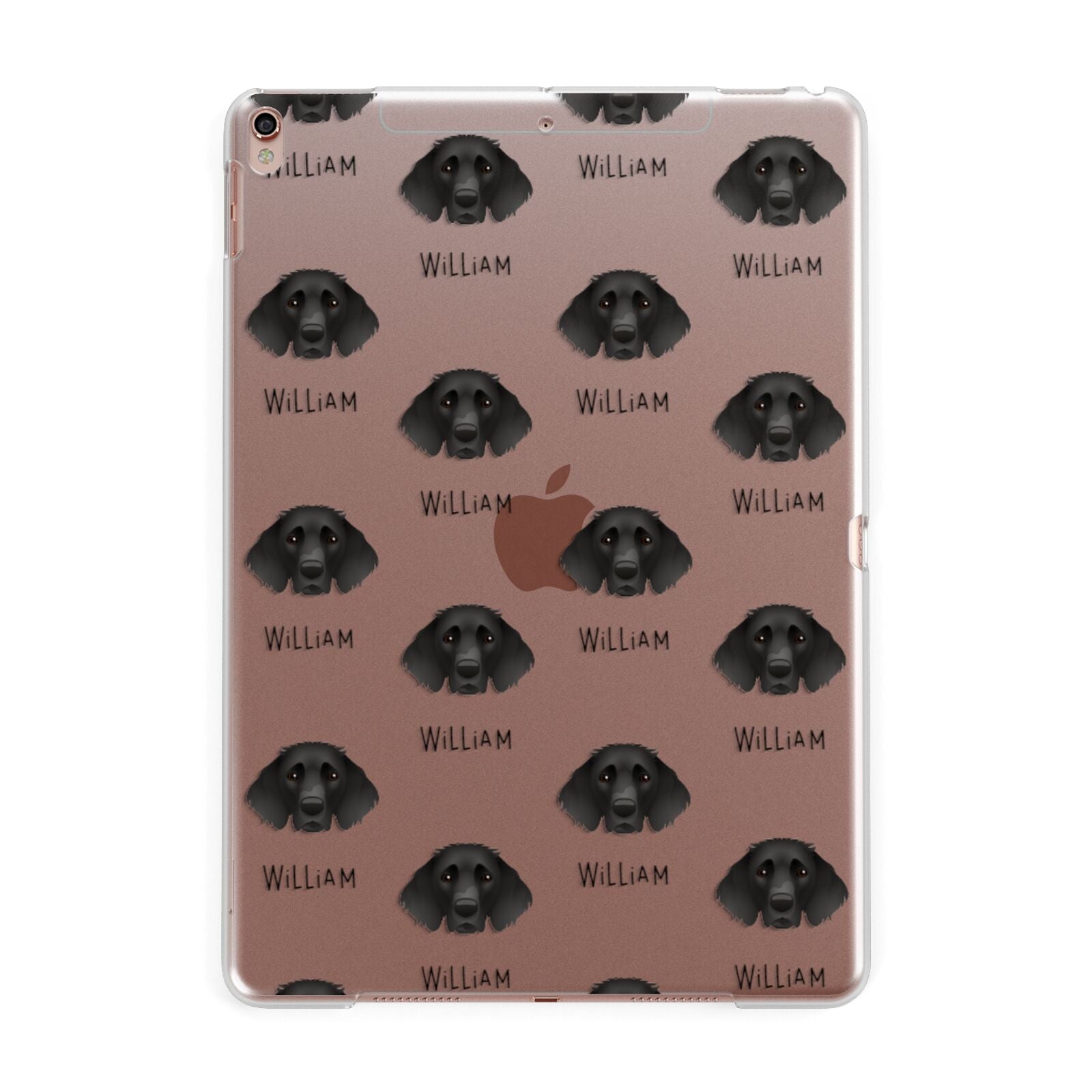 German Longhaired Pointer Icon with Name Apple iPad Rose Gold Case
