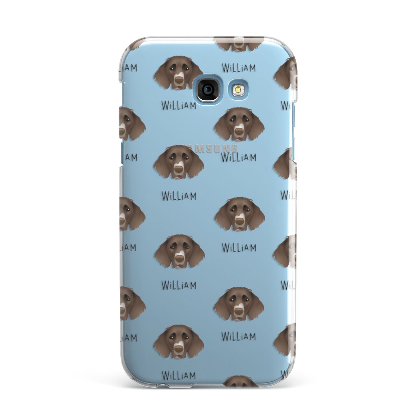 German Longhaired Pointer Icon with Name Samsung Galaxy A7 2017 Case