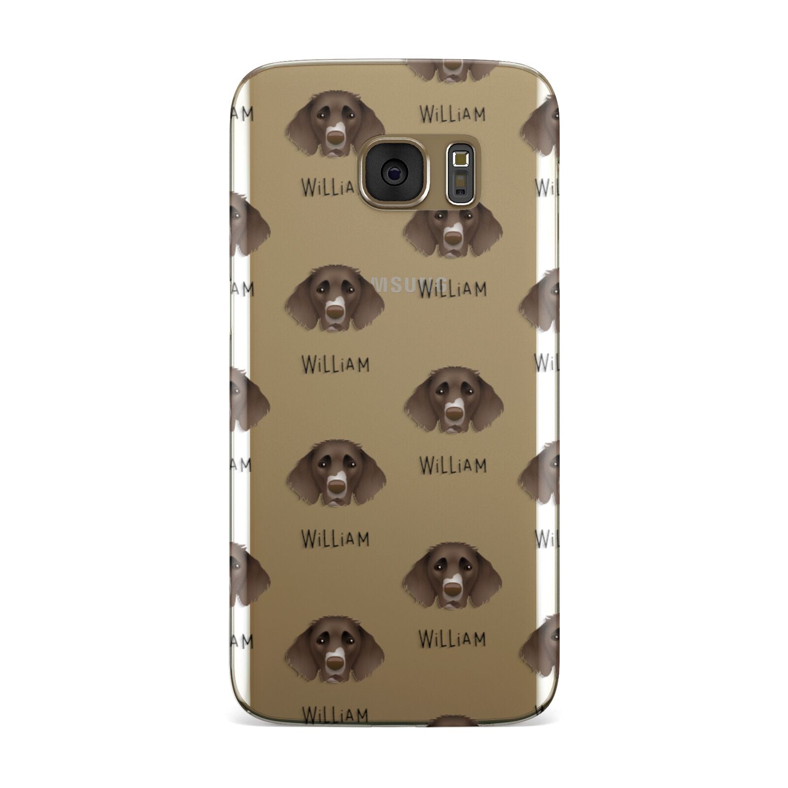 German Longhaired Pointer Icon with Name Samsung Galaxy Case
