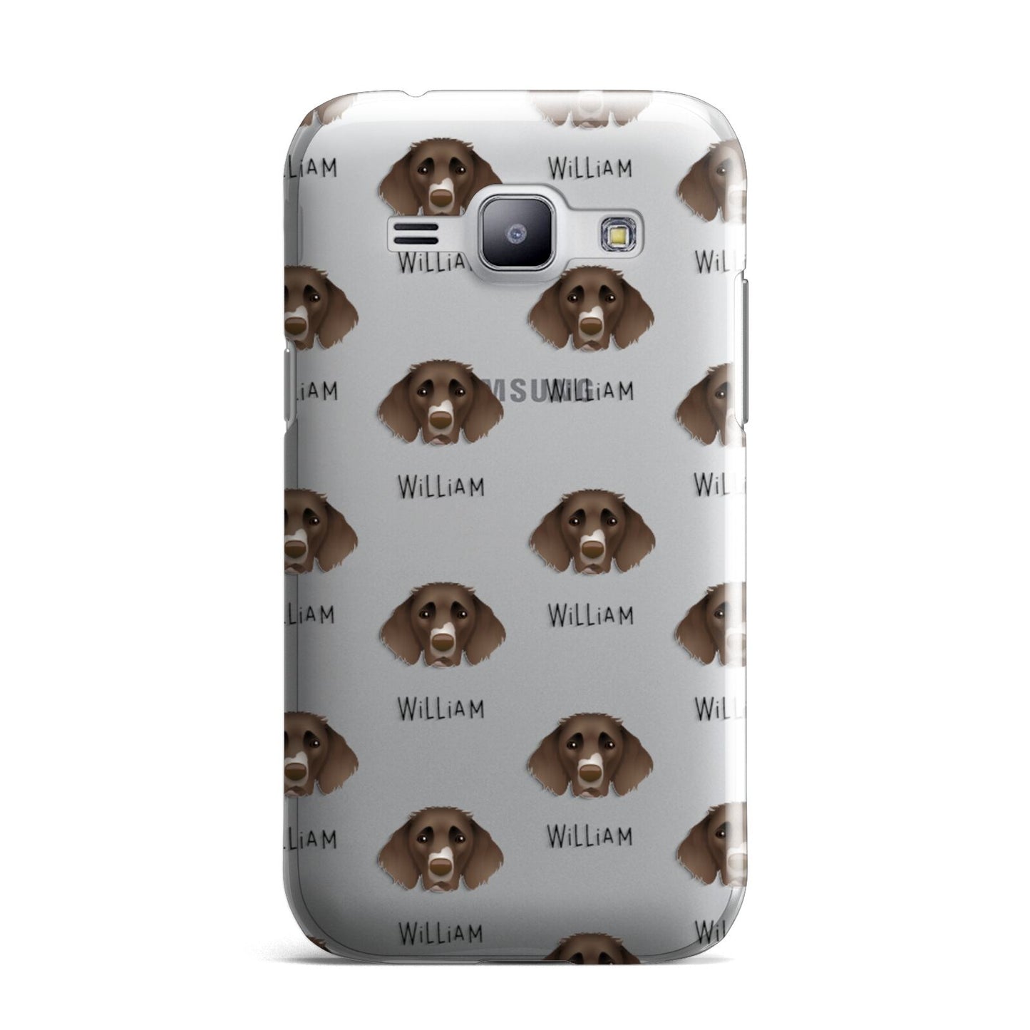German Longhaired Pointer Icon with Name Samsung Galaxy J1 2015 Case