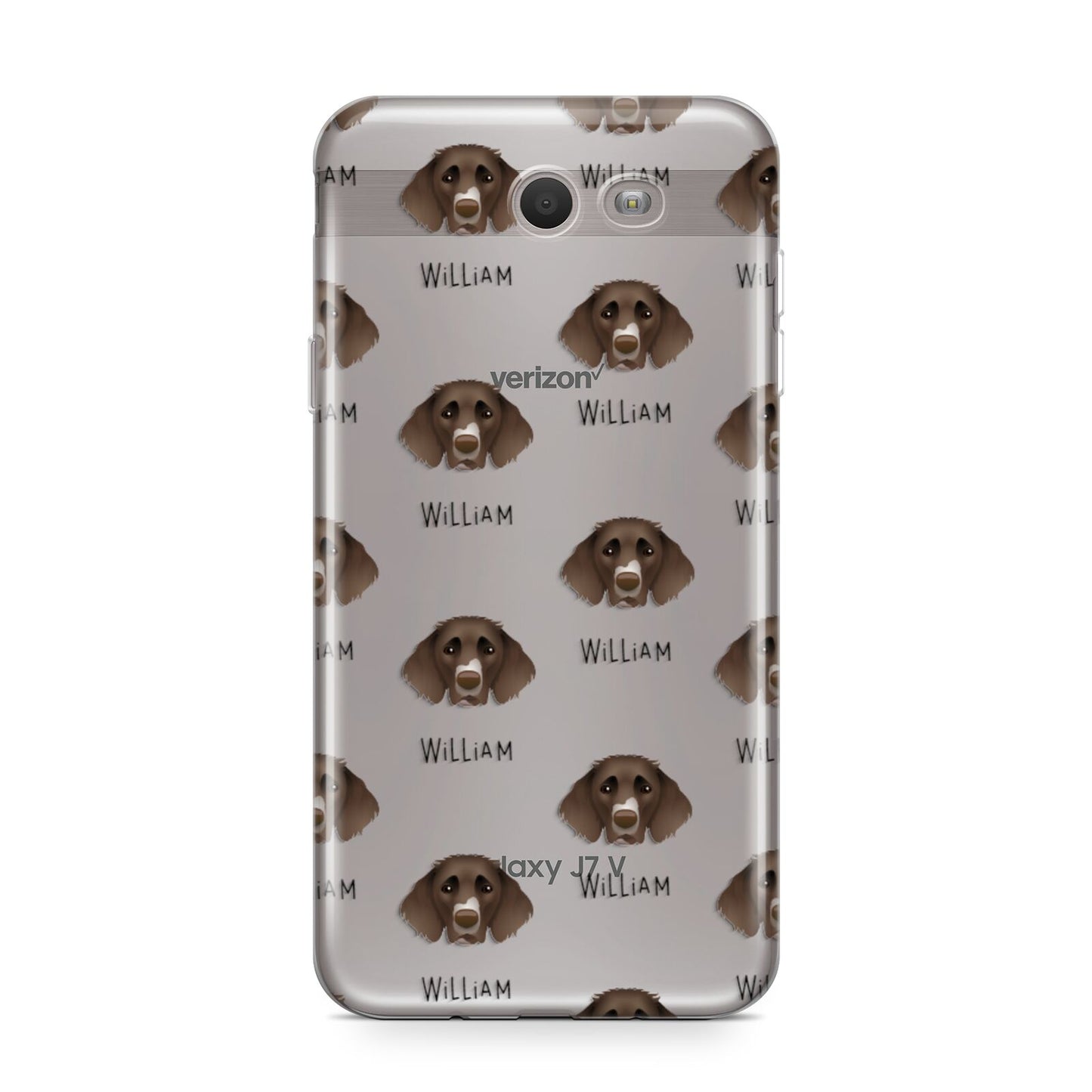 German Longhaired Pointer Icon with Name Samsung Galaxy J7 2017 Case