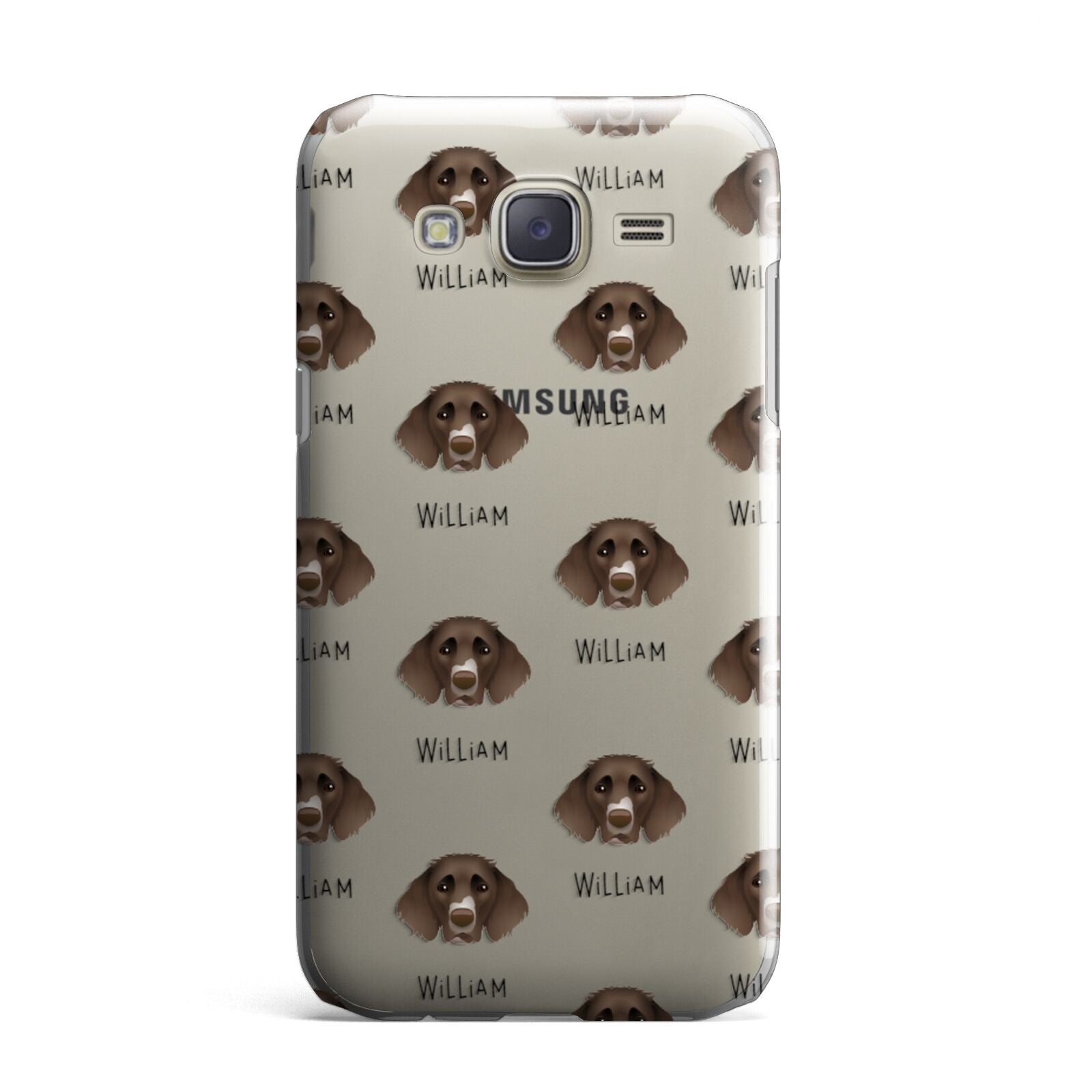 German Longhaired Pointer Icon with Name Samsung Galaxy J7 Case