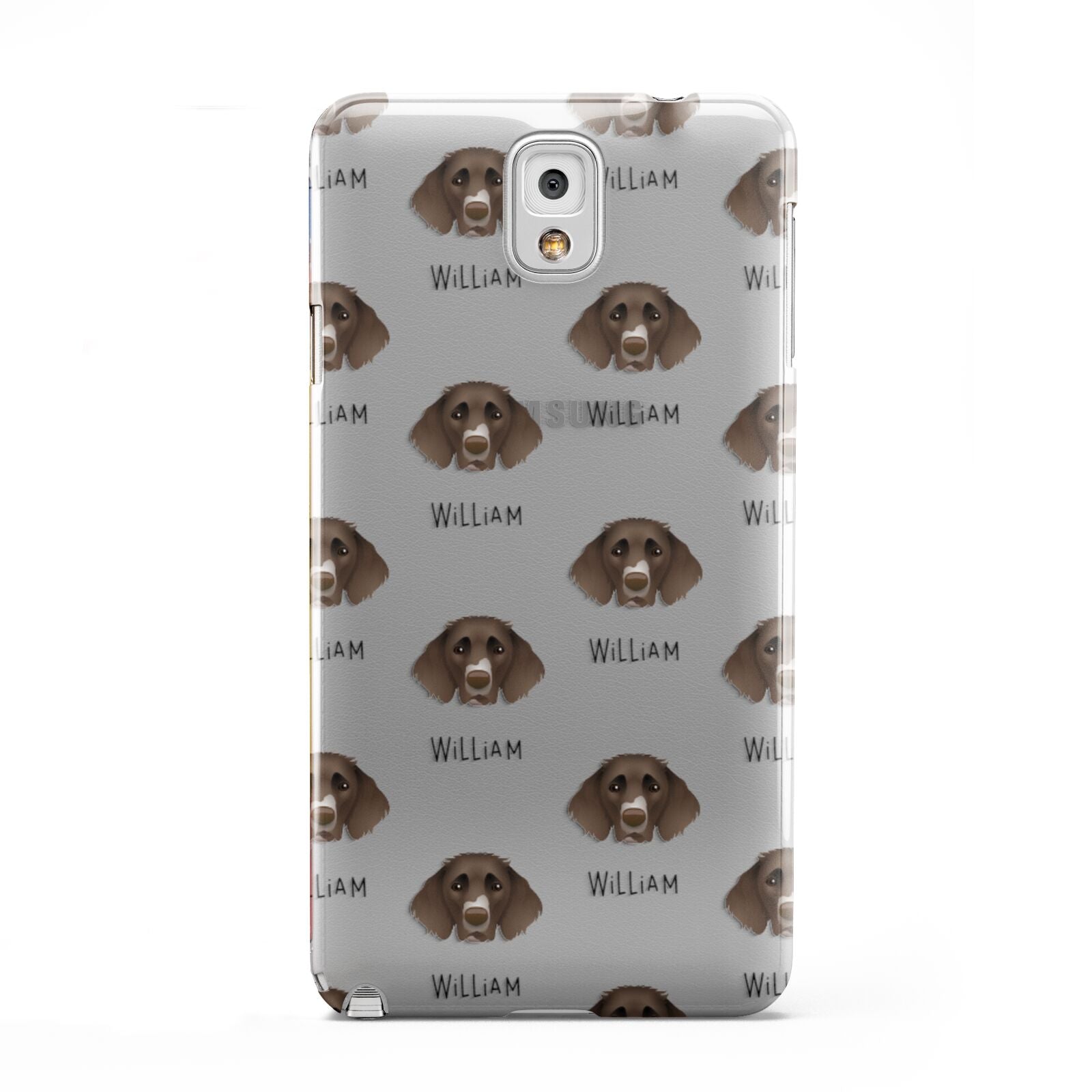 German Longhaired Pointer Icon with Name Samsung Galaxy Note 3 Case