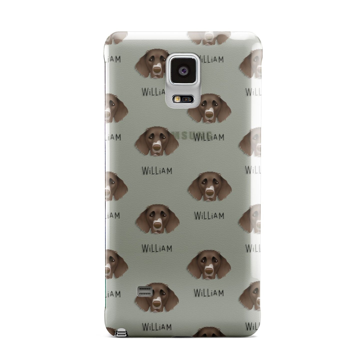 German Longhaired Pointer Icon with Name Samsung Galaxy Note 4 Case