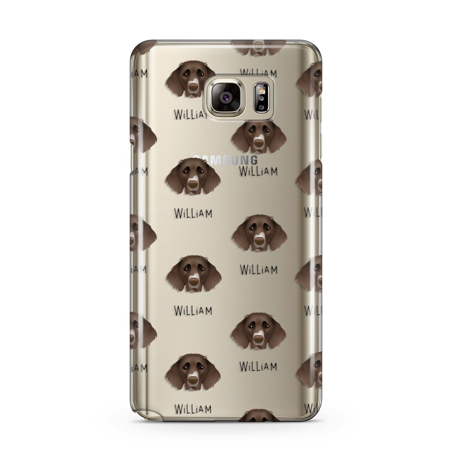 German Longhaired Pointer Icon with Name Samsung Galaxy Note 5 Case