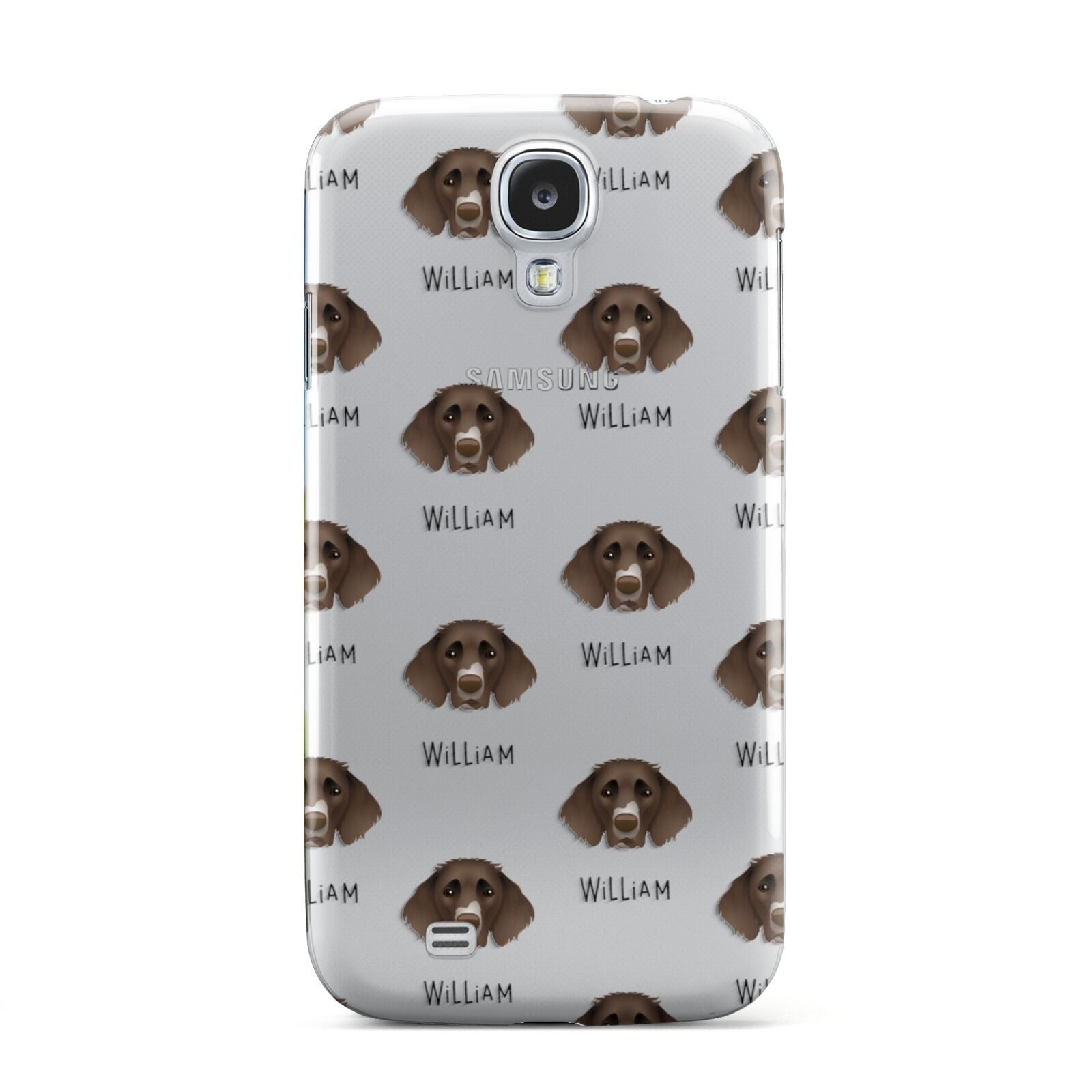 German Longhaired Pointer Icon with Name Samsung Galaxy S4 Case