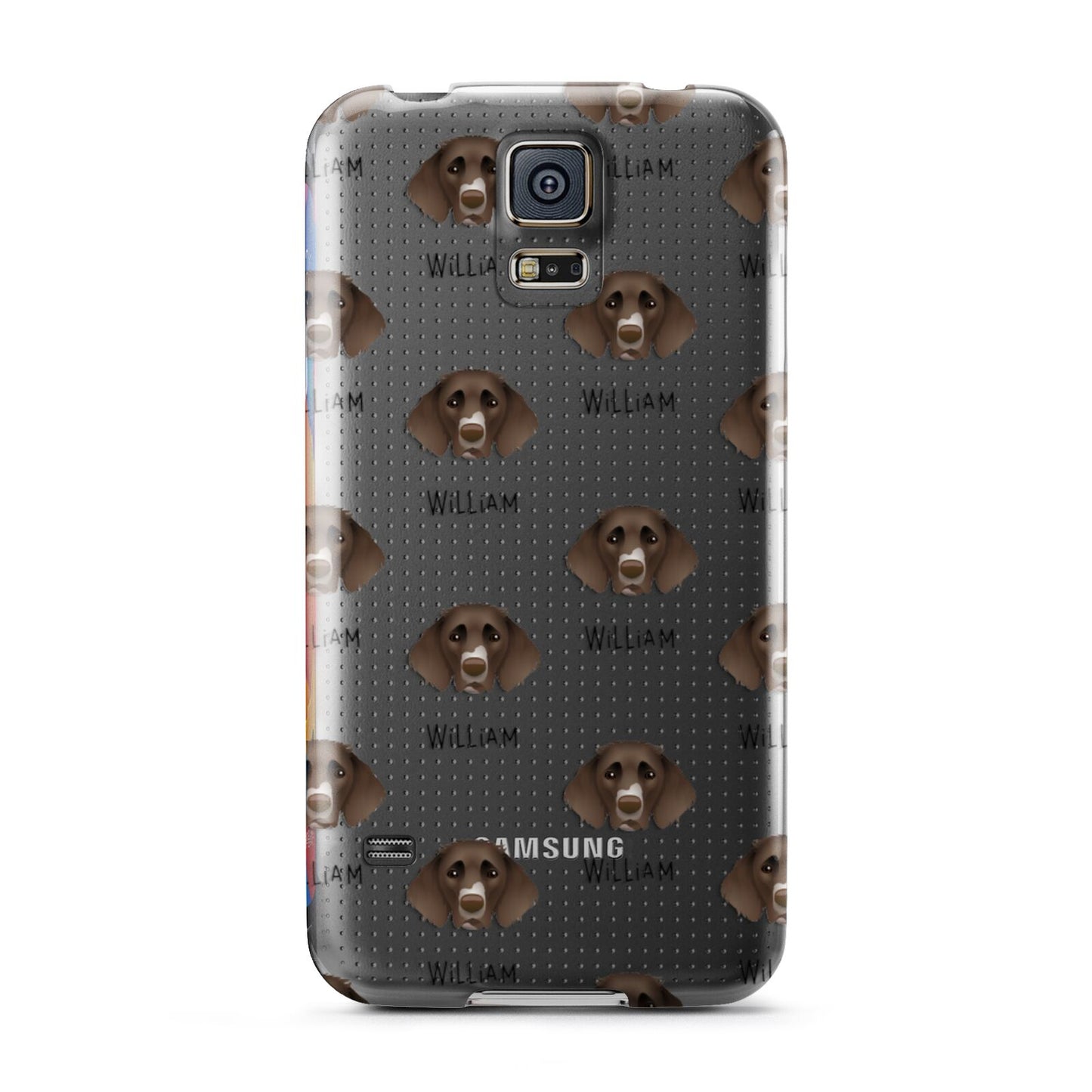 German Longhaired Pointer Icon with Name Samsung Galaxy S5 Case