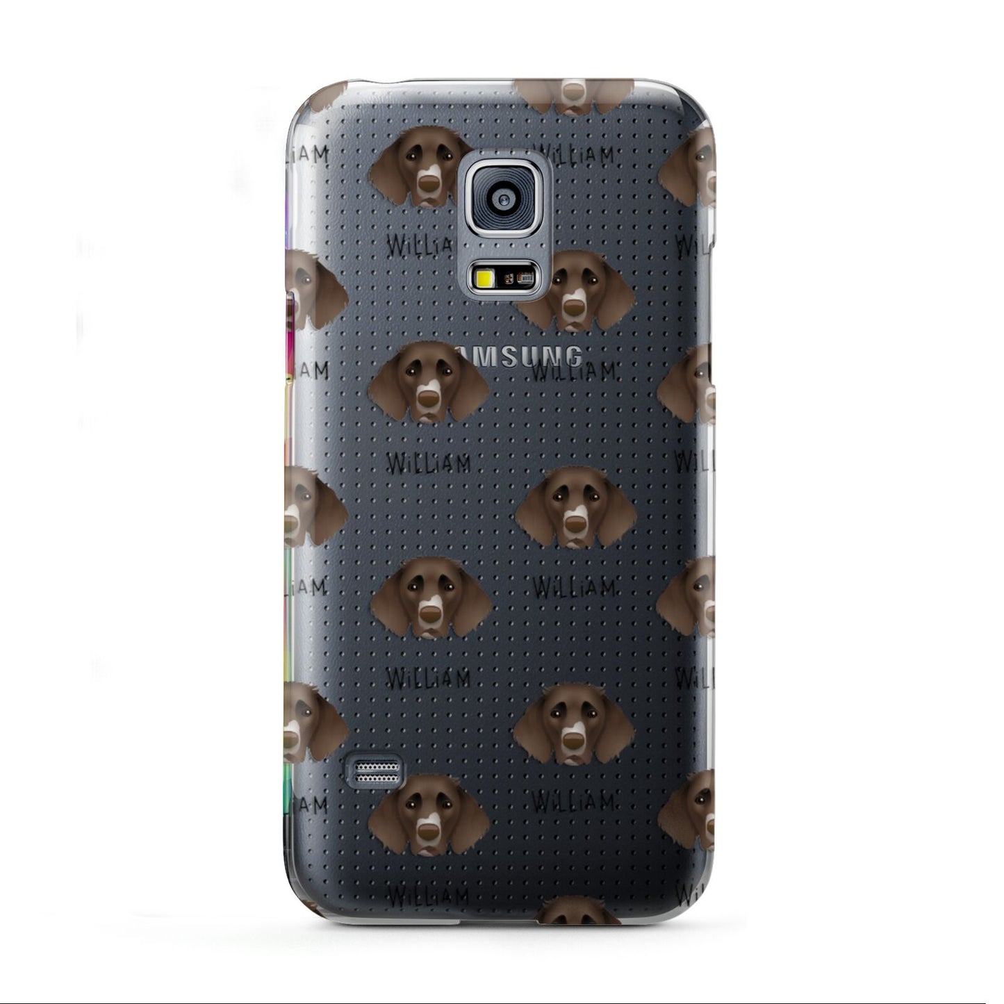 German Longhaired Pointer Icon with Name Samsung Galaxy S5 Mini Case