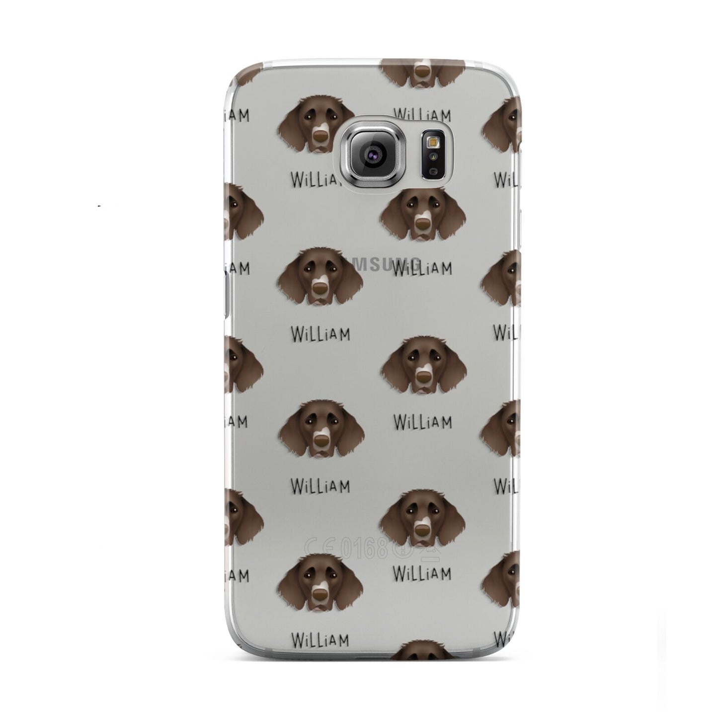 German Longhaired Pointer Icon with Name Samsung Galaxy S6 Case