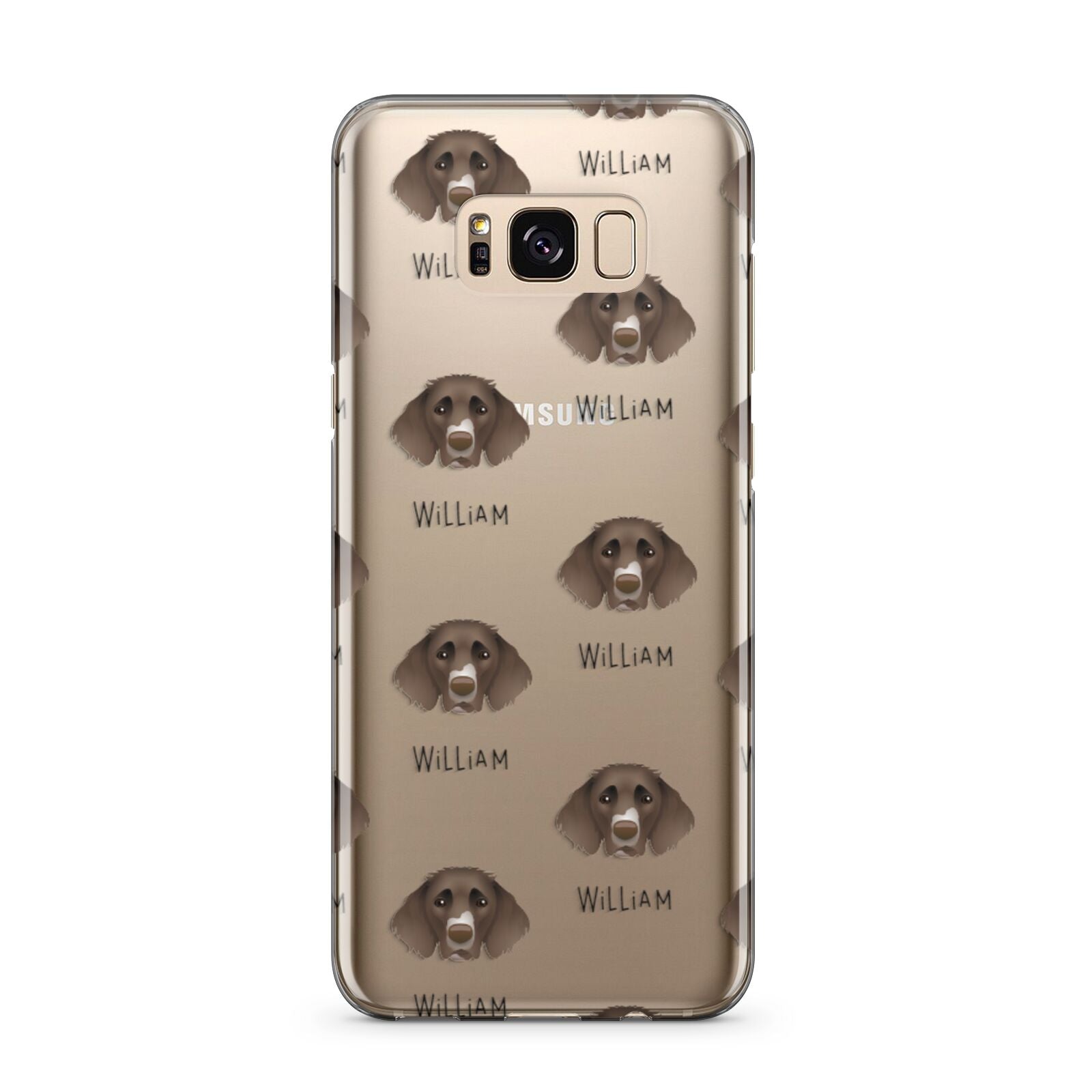 German Longhaired Pointer Icon with Name Samsung Galaxy S8 Plus Case