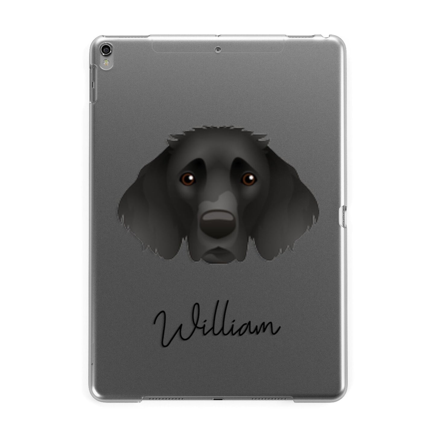 German Longhaired Pointer Personalised Apple iPad Grey Case