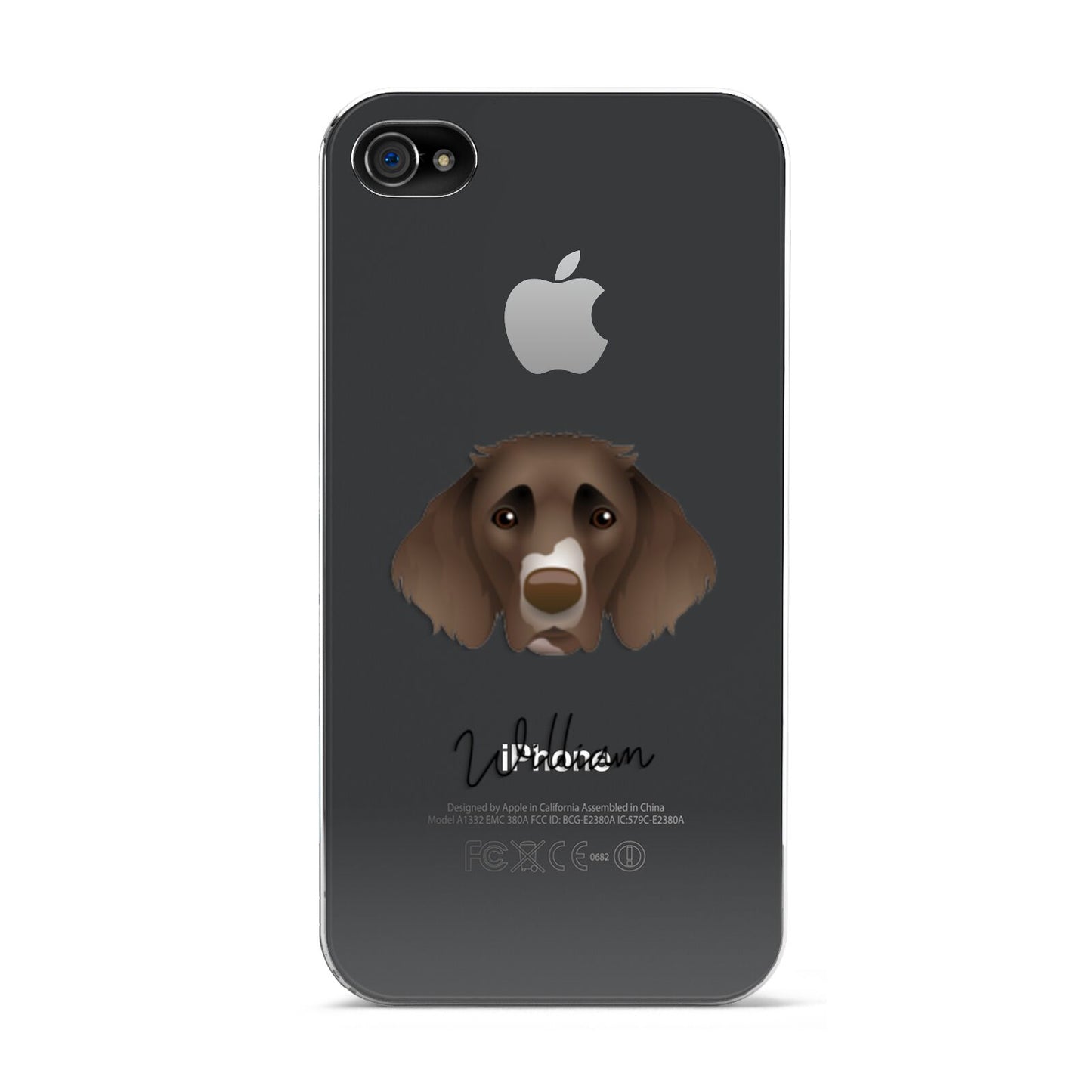 German Longhaired Pointer Personalised Apple iPhone 4s Case