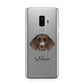 German Longhaired Pointer Personalised Samsung Galaxy S9 Plus Case on Silver phone