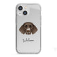 German Longhaired Pointer Personalised iPhone 13 Mini TPU Impact Case with White Edges