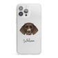 German Longhaired Pointer Personalised iPhone 13 Pro Max Clear Bumper Case