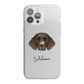 German Longhaired Pointer Personalised iPhone 13 Pro Max TPU Impact Case with White Edges