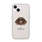 German Longhaired Pointer Personalised iPhone 14 Clear Tough Case Starlight