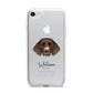 German Longhaired Pointer Personalised iPhone 7 Bumper Case on Silver iPhone