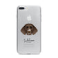 German Longhaired Pointer Personalised iPhone 7 Plus Bumper Case on Silver iPhone