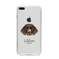German Longhaired Pointer Personalised iPhone 8 Plus Bumper Case on Silver iPhone