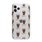 German Pinscher Icon with Name Apple iPhone 11 Pro Max in Silver with Bumper Case