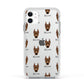 German Pinscher Icon with Name Apple iPhone 11 in White with White Impact Case