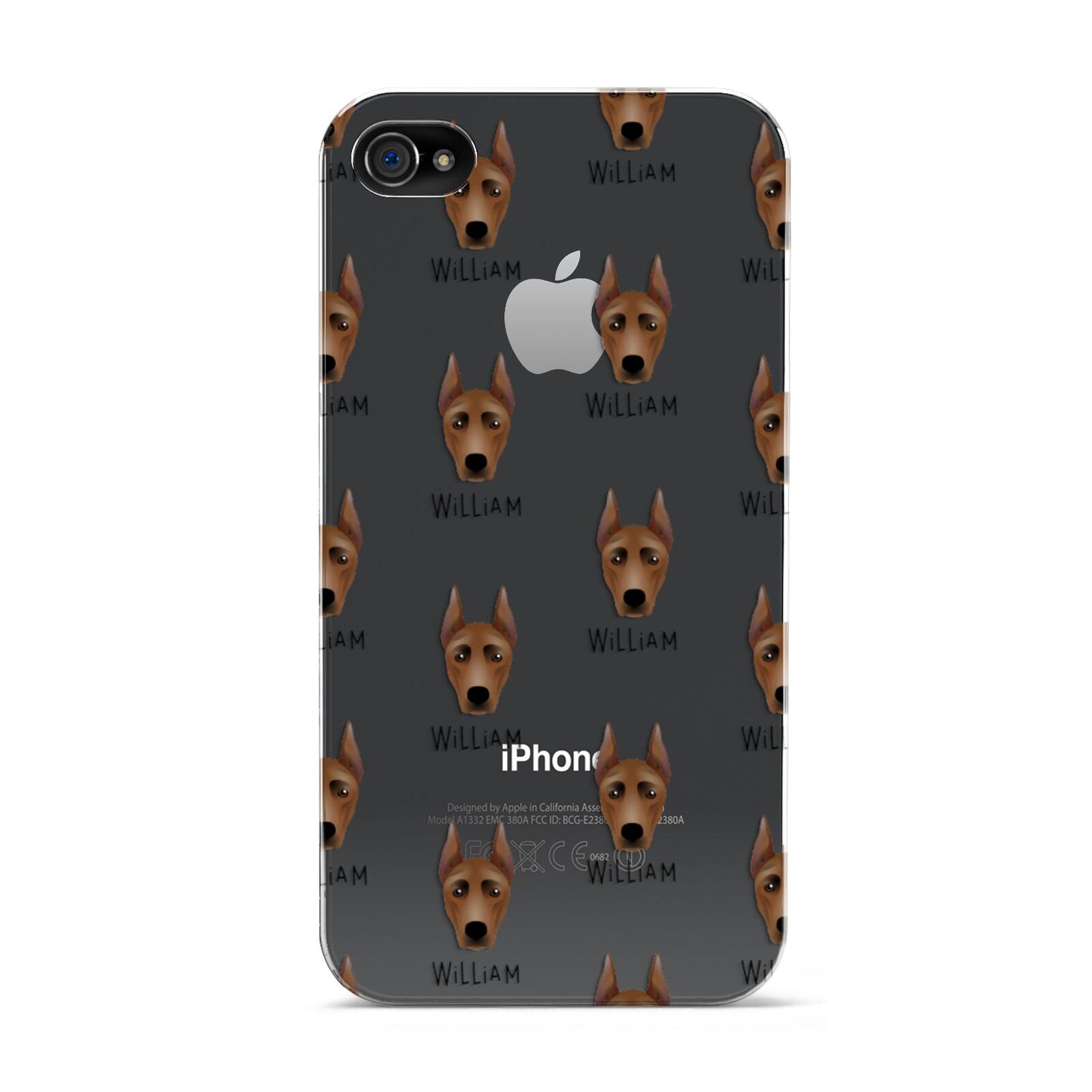 German Pinscher Icon with Name Apple iPhone 4s Case