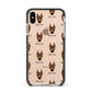 German Pinscher Icon with Name Apple iPhone Xs Max Impact Case Black Edge on Gold Phone