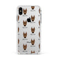 German Pinscher Icon with Name Apple iPhone Xs Max Impact Case White Edge on Silver Phone