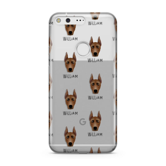 German Pinscher Icon with Name Google Pixel Case