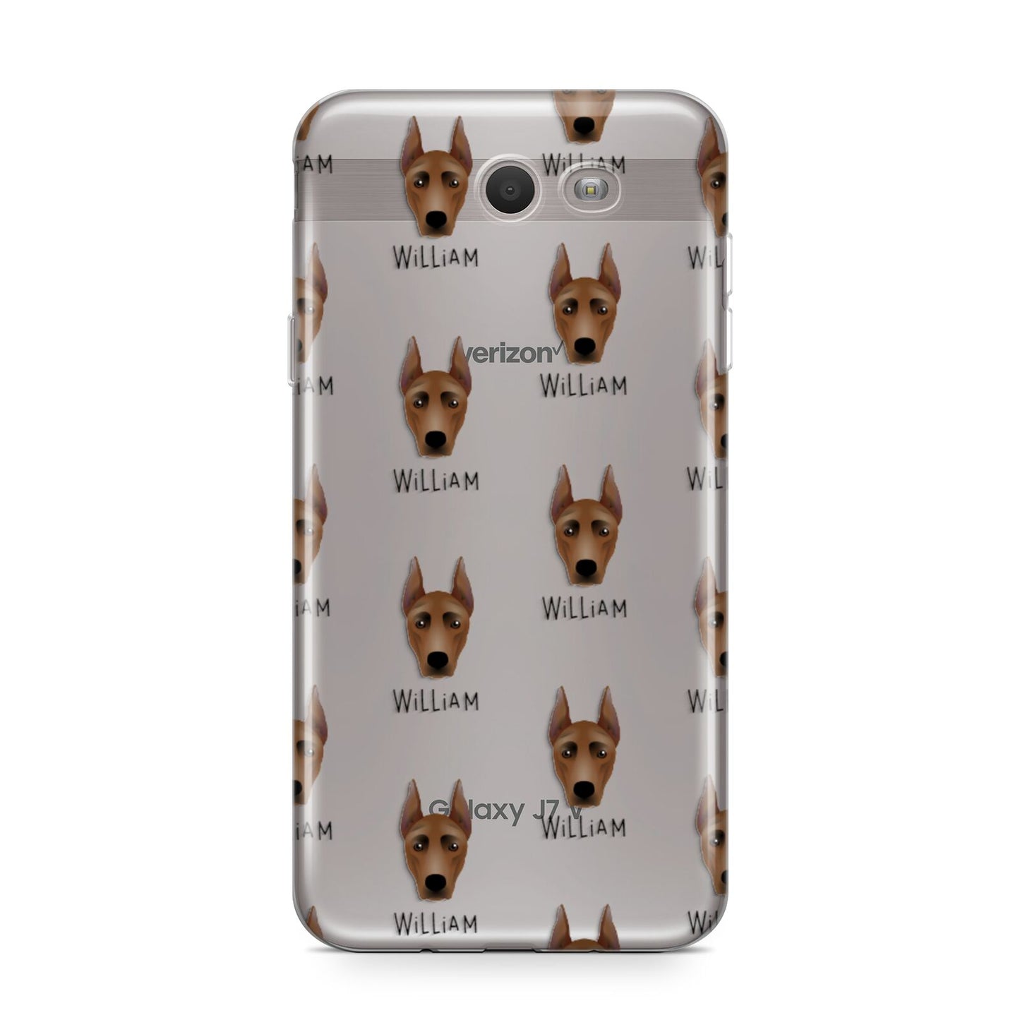 German Pinscher Icon with Name Samsung Galaxy J7 2017 Case