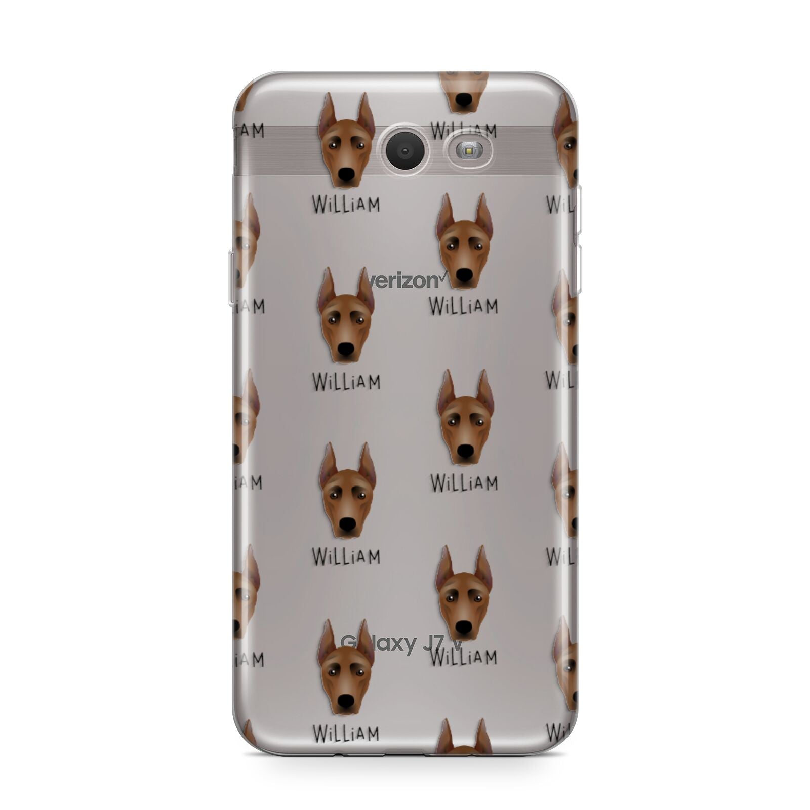 German Pinscher Icon with Name Samsung Galaxy J7 2017 Case