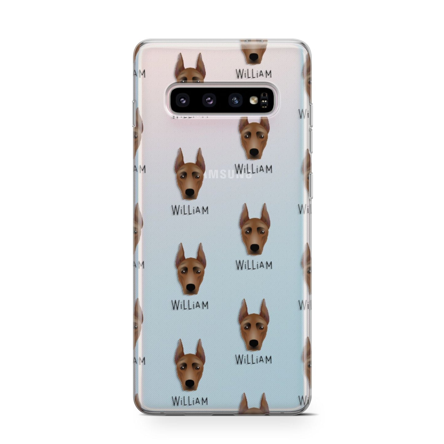 German Pinscher Icon with Name Samsung Galaxy S10 Case