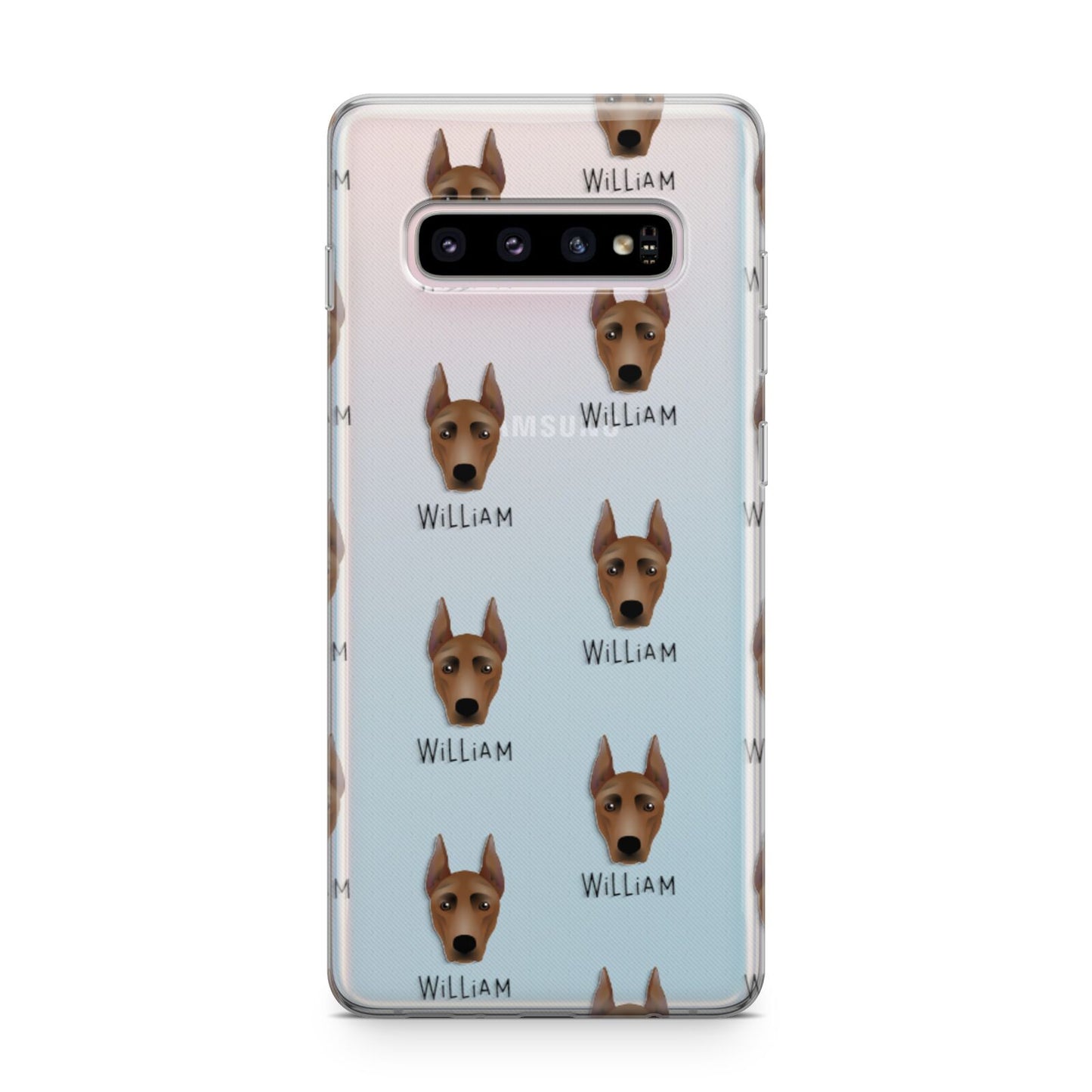 German Pinscher Icon with Name Samsung Galaxy S10 Plus Case
