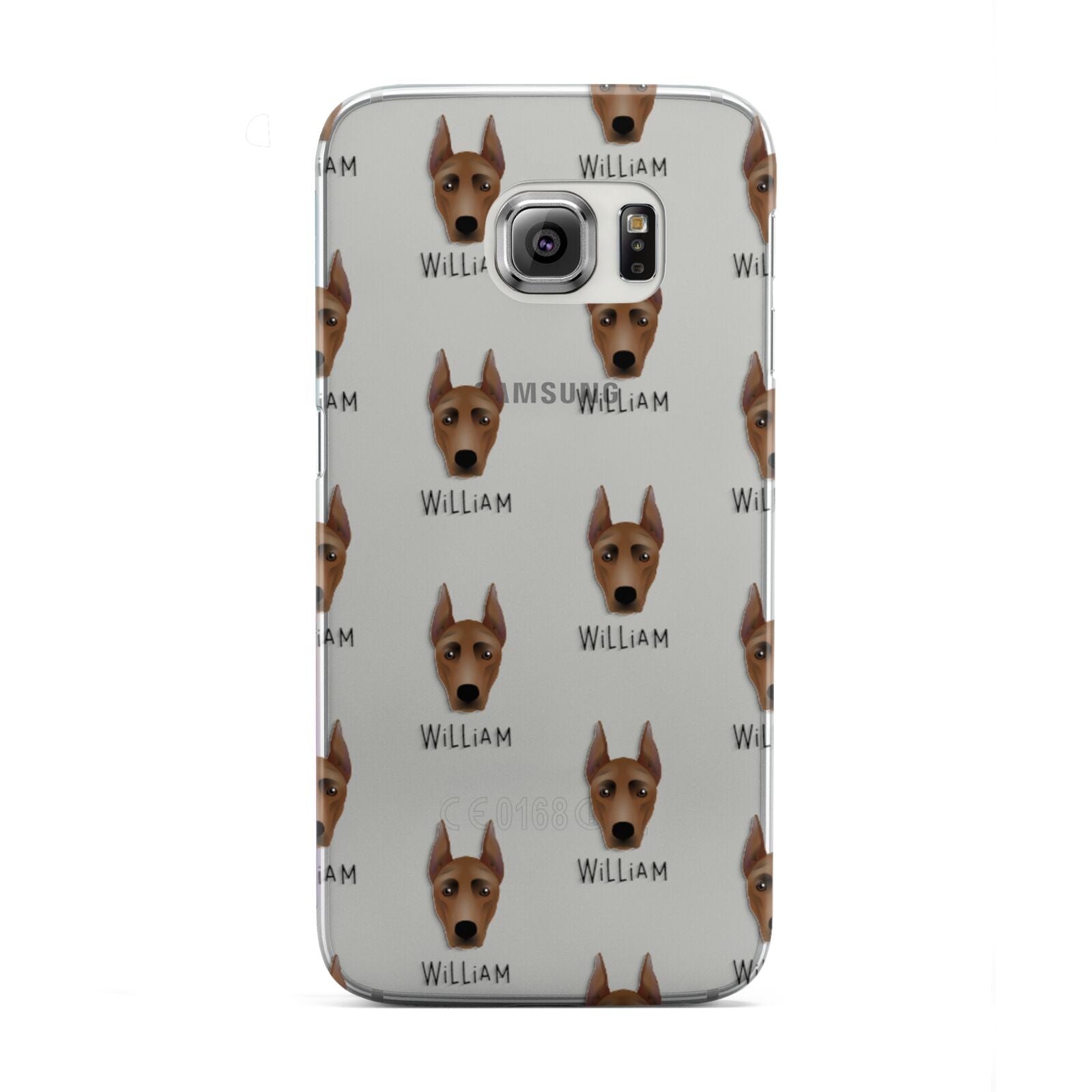 German Pinscher Icon with Name Samsung Galaxy S6 Edge Case