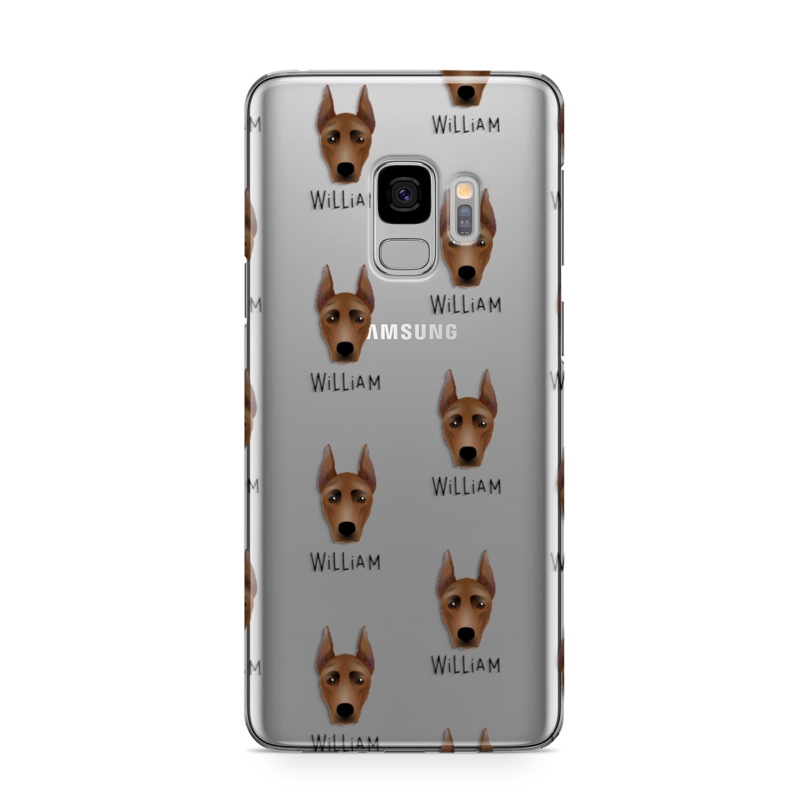 German Pinscher Icon with Name Samsung Galaxy S9 Case