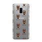 German Pinscher Icon with Name Samsung Galaxy S9 Plus Case on Silver phone