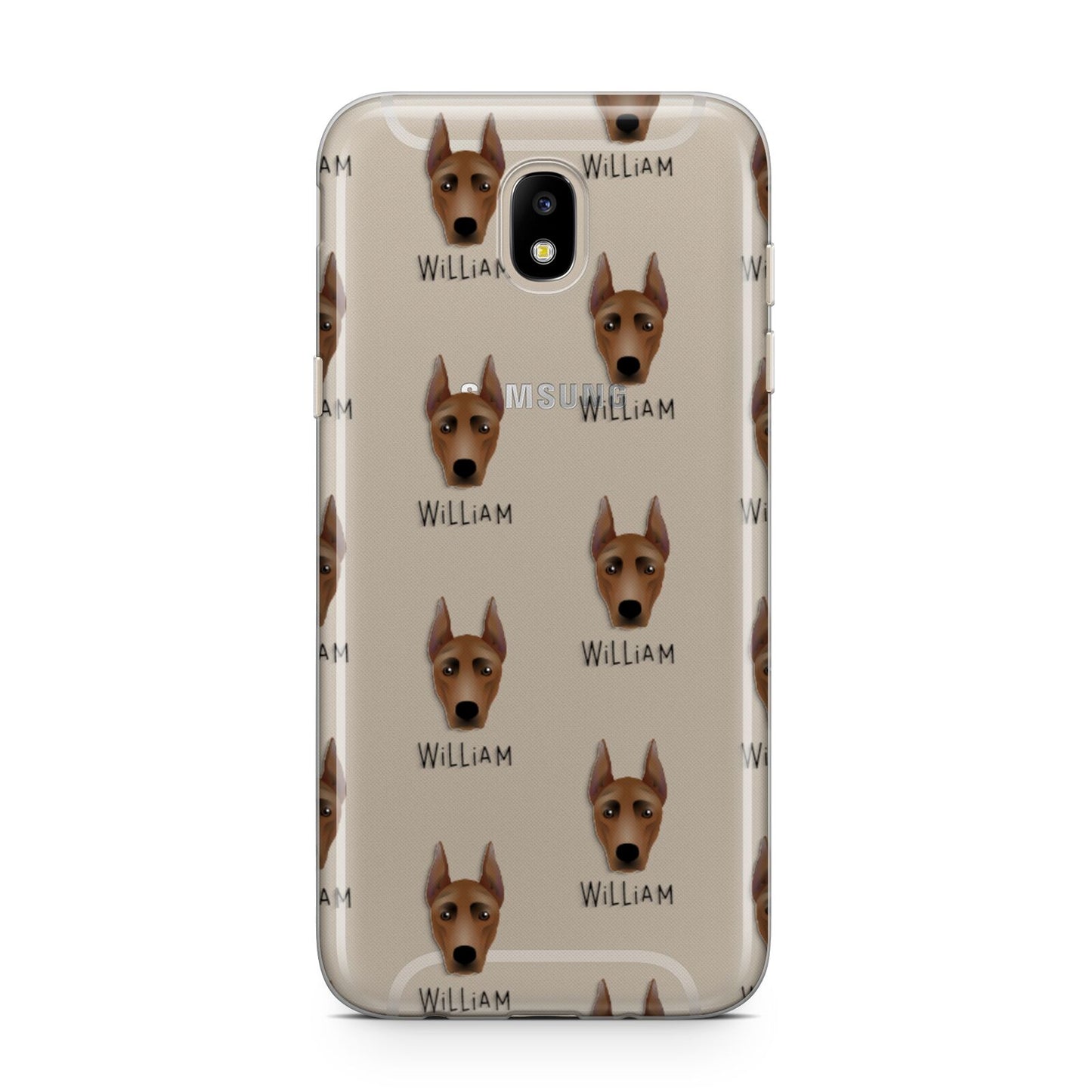 German Pinscher Icon with Name Samsung J5 2017 Case