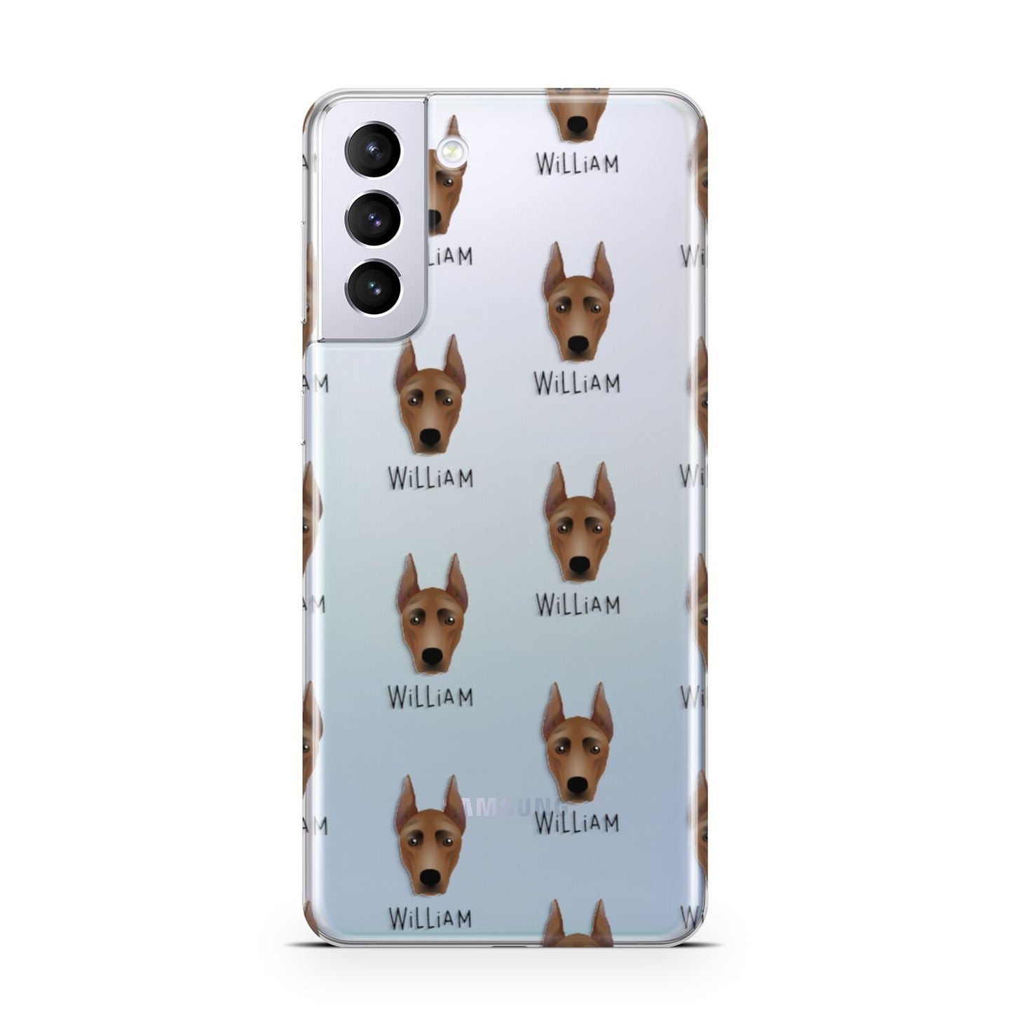 German Pinscher Icon with Name Samsung S21 Plus Phone Case