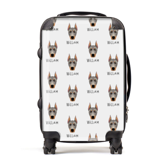 German Pinscher Icon with Name Suitcase