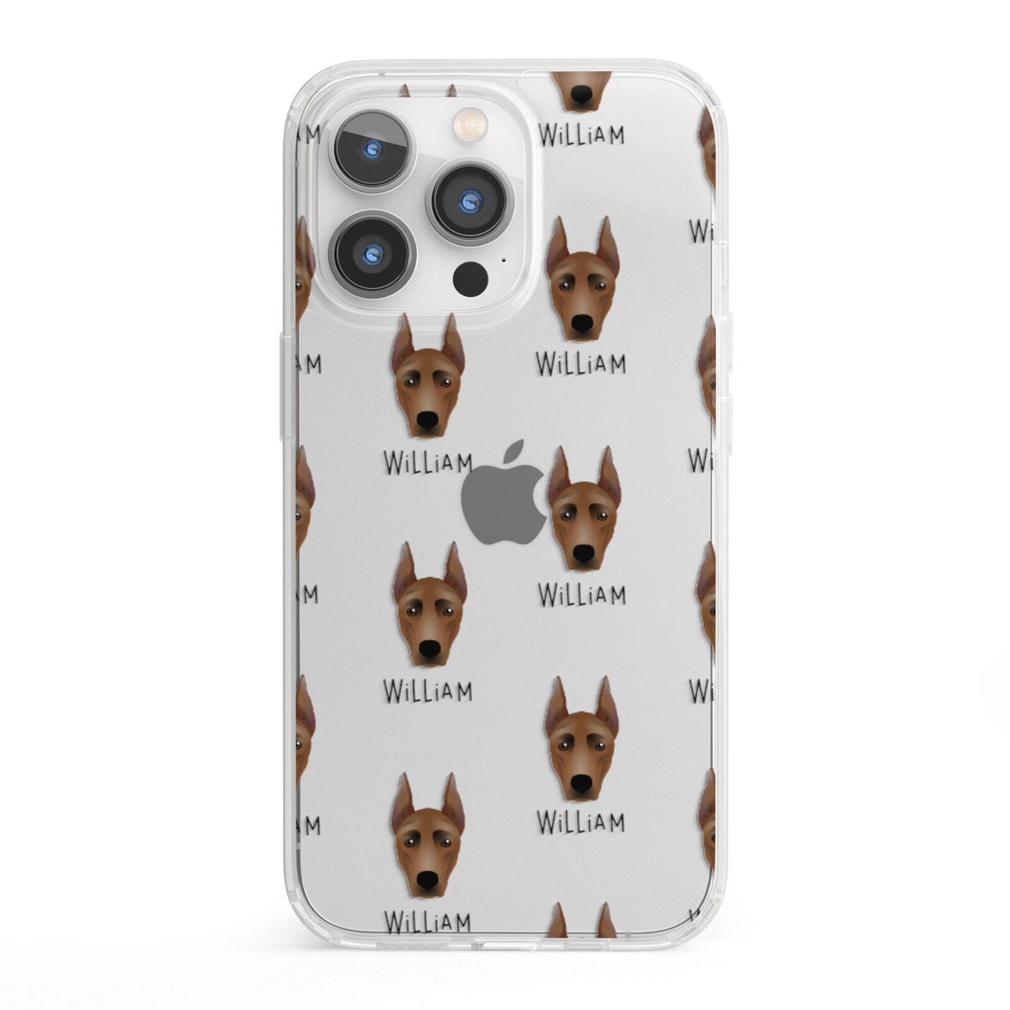 German Pinscher Icon with Name iPhone 13 Pro Clear Bumper Case
