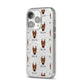 German Pinscher Icon with Name iPhone 14 Pro Glitter Tough Case Silver Angled Image
