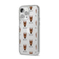German Pinscher Icon with Name iPhone 14 Pro Max Clear Tough Case Silver Angled Image
