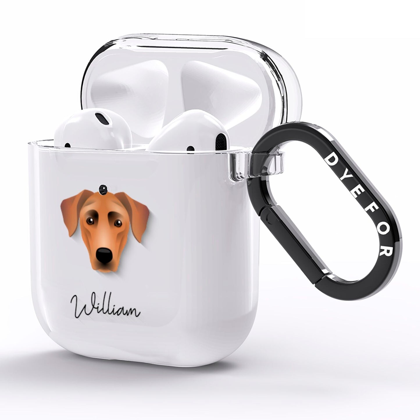German Pinscher Personalised AirPods Clear Case Side Image