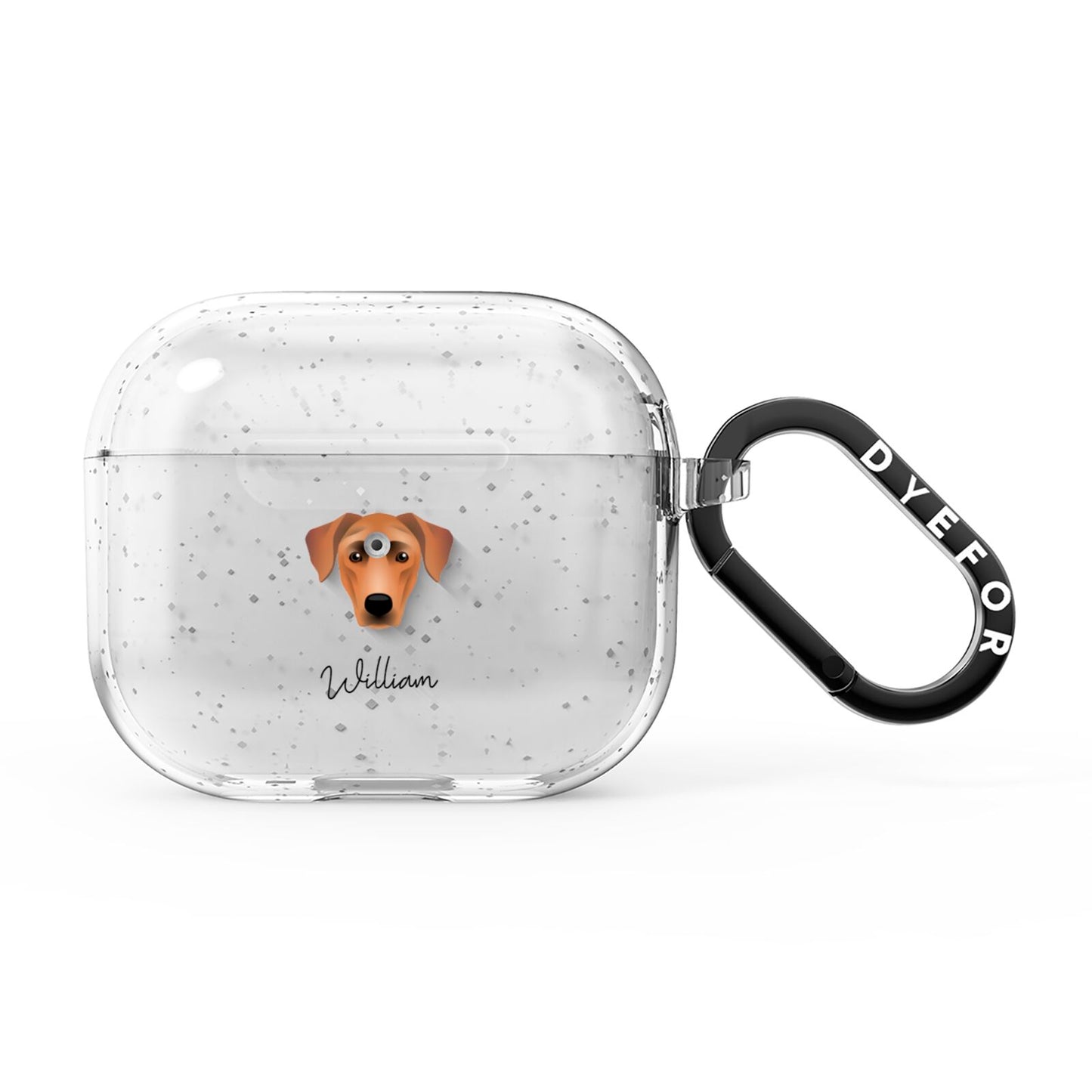 German Pinscher Personalised AirPods Glitter Case 3rd Gen