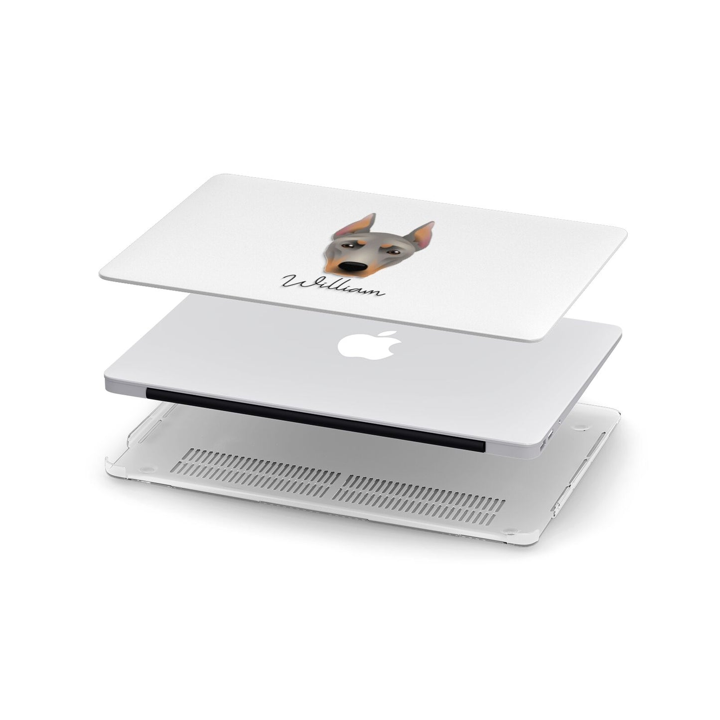 German Pinscher Personalised Apple MacBook Case in Detail