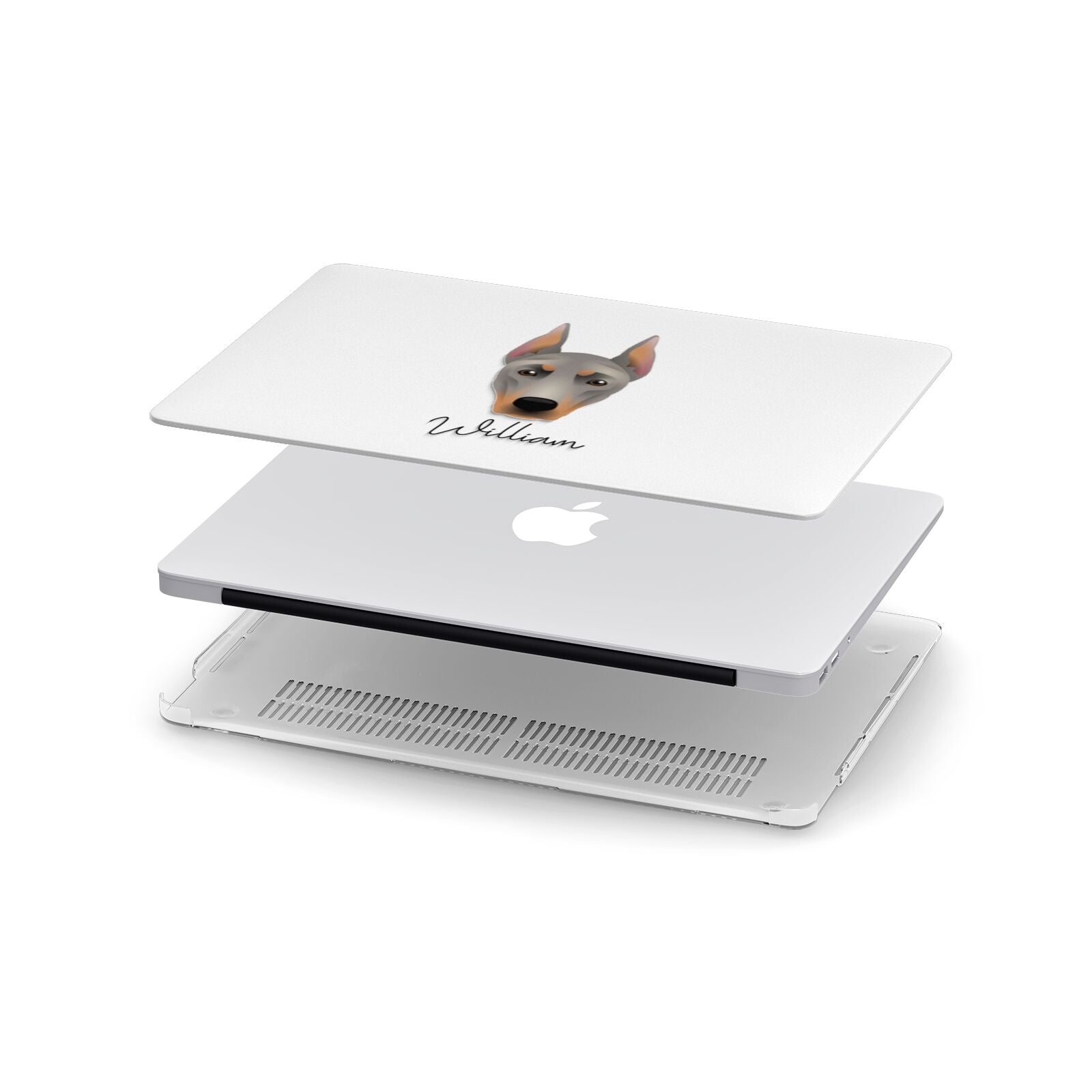 German Pinscher Personalised Apple MacBook Case in Detail
