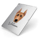 German Pinscher Personalised Apple iPad Case on Silver iPad Side View