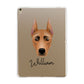German Pinscher Personalised Apple iPad Gold Case