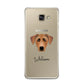 German Pinscher Personalised Samsung Galaxy A3 2016 Case on gold phone